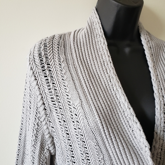 Magaschoni Open Knit Cardigan Sweater - Picture 3 of 14